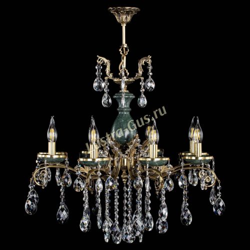 Люстра бронзовая Алфея Малахит №8 баден в Симферополе Гусь Хрустальный