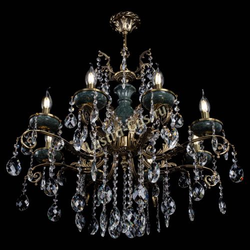 Люстра бронзовая Алфея Малахит №8 баден в Симферополе Гусь Хрустальный