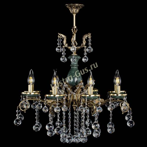 Люстра бронзовая Алфея Малахит №8 шар в Симферополе Гусь Хрустальный