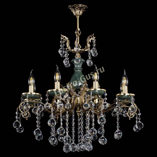 Люстра бронзовая Алфея Малахит №8 шар в Симферополе Гусь Хрустальный