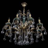 Люстра бронзовая Алфея Малахит №8 шар в Симферополе