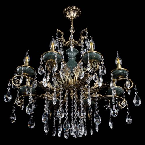 Люстра бронзовая Алфея Малахит №8 журавлик в Симферополе Гусь Хрустальный