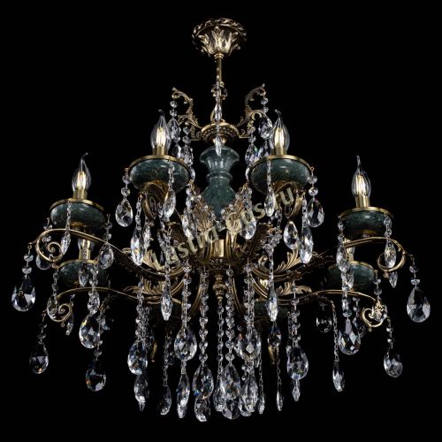 Люстра бронзовая Алфея Малахит №8 журавлик в Симферополе Гусь Хрустальный