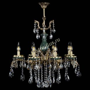 Бронзовая люстра Алфея Малахит №8 звездочка