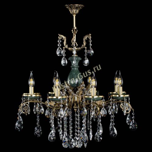 Люстра бронзовая Алфея Малахит №8 звездочка в Симферополе Гусь Хрустальный