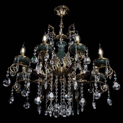 Люстра бронзовая Алфея Малахит №8 звездочка в Симферополе Гусь Хрустальный