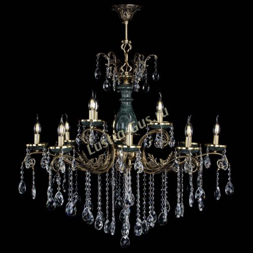 Люстра бронзовая Алфея Малахит №12 баден в Симферополе Гусь Хрустальный