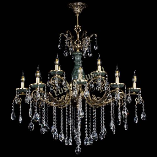 Люстра бронзовая Алфея Малахит №12 баден в Симферополе Гусь Хрустальный