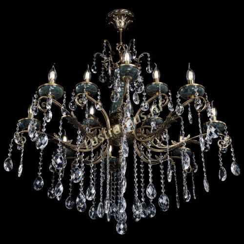 Люстра бронзовая Алфея Малахит №12 баден в Симферополе Гусь Хрустальный