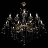 Люстра бронзовая Алфея Малахит №12 шар черная в Симферополе