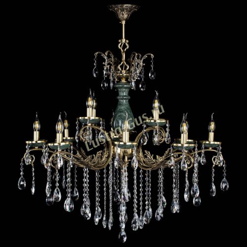 Люстра бронзовая Алфея Малахит №12 журавлик в Симферополе Гусь Хрустальный