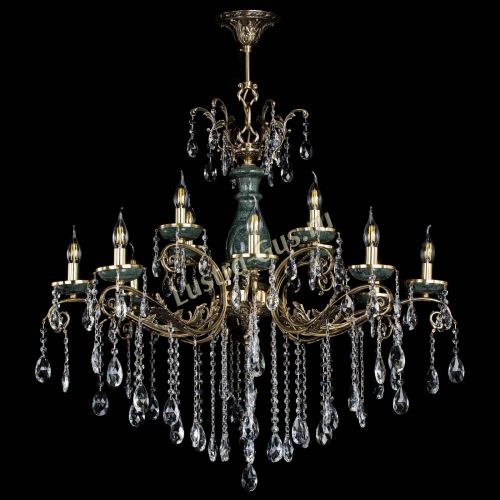 Люстра бронзовая Алфея Малахит №12 журавлик в Симферополе Гусь Хрустальный