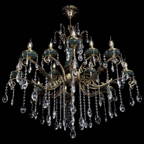 Люстра бронзовая Алфея Малахит №12 журавлик в Симферополе Гусь Хрустальный