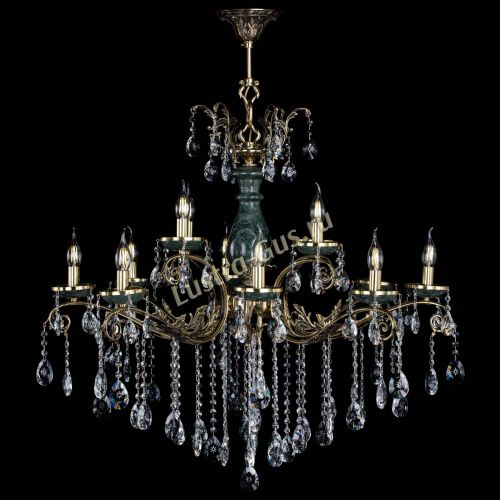 Люстра бронзовая Алфея Малахит №12 звездочка в Симферополе Гусь Хрустальный