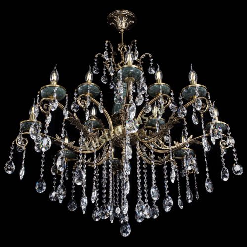 Люстра бронзовая Алфея Малахит №12 звездочка в Симферополе Гусь Хрустальный