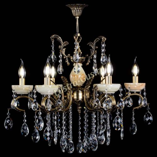 Люстра бронзовая Алфея Оникс №6/2 баден в Симферополе Гусь Хрустальный