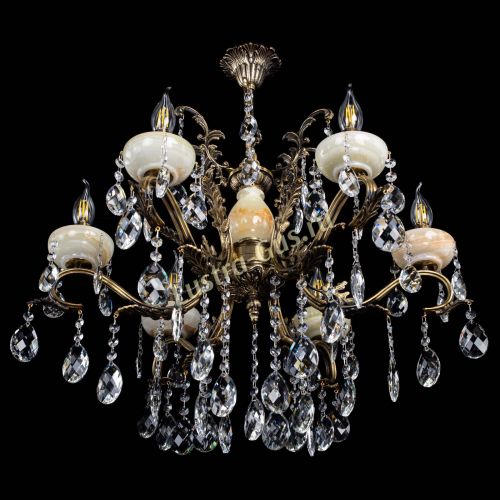 Люстра бронзовая Алфея Оникс №6/2 баден в Симферополе Гусь Хрустальный