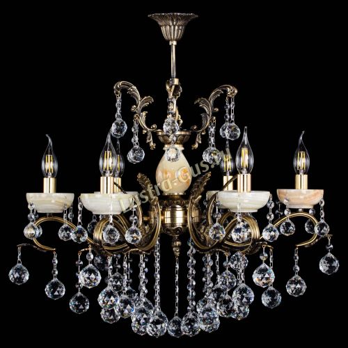 Люстра бронзовая Алфея Оникс №6/2 шар в Симферополе Гусь Хрустальный