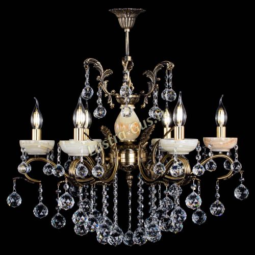 Люстра бронзовая Алфея Оникс №6/2 шар в Симферополе Гусь Хрустальный