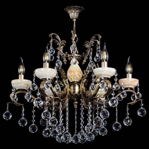 Люстра бронзовая Алфея Оникс №6/2 шар в Симферополе Гусь Хрустальный