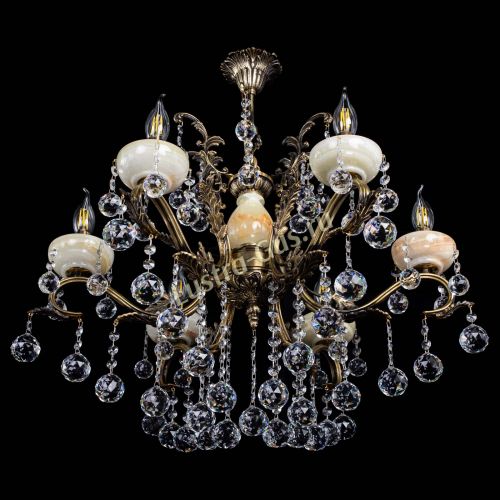 Люстра бронзовая Алфея Оникс №6/2 шар в Симферополе Гусь Хрустальный