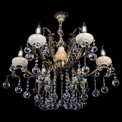 Люстра бронзовая Алфея Оникс №6/2 шар в Симферополе Гусь Хрустальный