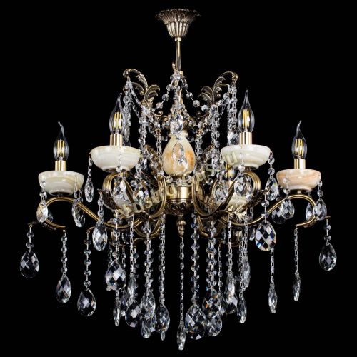 Люстра бронзовая Алфея Оникс №6 баден в Симферополе Гусь Хрустальный