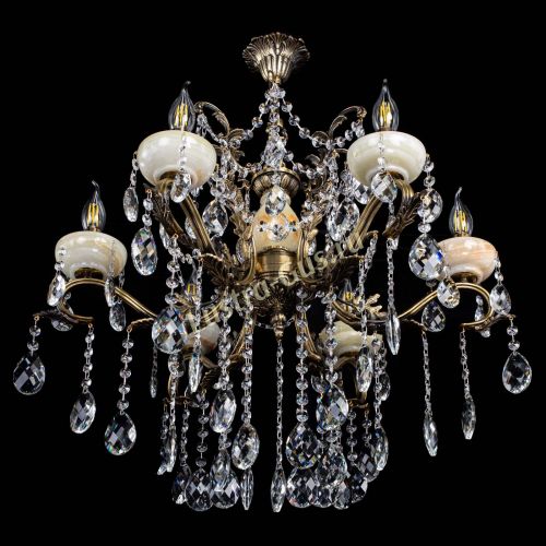 Люстра бронзовая Алфея Оникс №6 баден в Симферополе Гусь Хрустальный