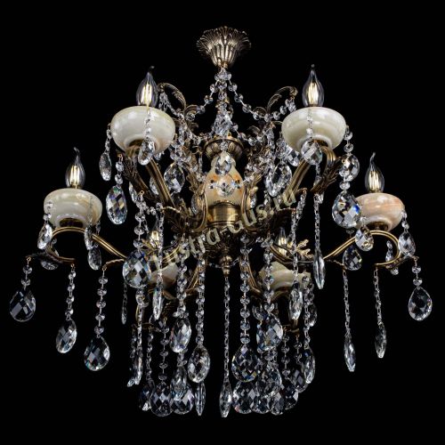 Люстра бронзовая Алфея Оникс №6 баден в Симферополе Гусь Хрустальный