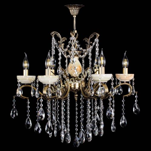 Люстра бронзовая Алфея Оникс №6 шар в Симферополе Гусь Хрустальный