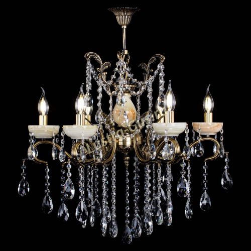 Люстра бронзовая Алфея Оникс №6 шар в Симферополе Гусь Хрустальный