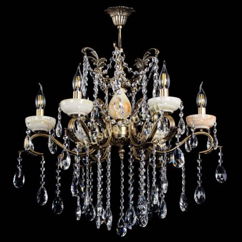 Люстра бронзовая Алфея Оникс №6 шар в Симферополе Гусь Хрустальный