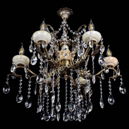 Люстра бронзовая Алфея Оникс №6 шар в Симферополе Гусь Хрустальный