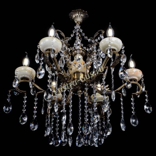 Люстра бронзовая Алфея Оникс №6 шар в Симферополе Гусь Хрустальный