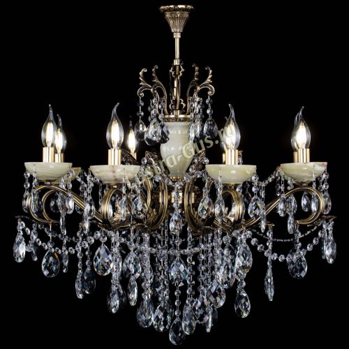 Люстра бронзовая Алфея Оникс №8 баден в Симферополе Гусь Хрустальный