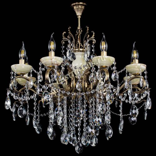 Люстра бронзовая Алфея Оникс №8 баден в Симферополе Гусь Хрустальный