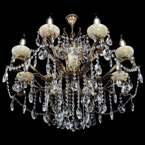 Люстра бронзовая Алфея Оникс №8 баден в Симферополе Гусь Хрустальный