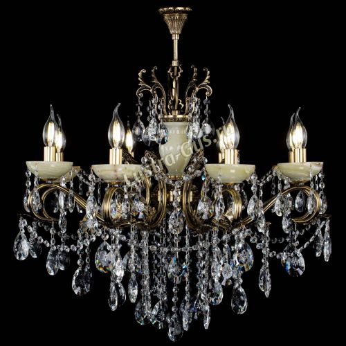 Люстра бронзовая Алфея Оникс №8 звездочка в Симферополе Гусь Хрустальный