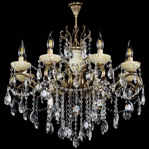 Люстра бронзовая Алфея Оникс №8 звездочка в Симферополе Гусь Хрустальный