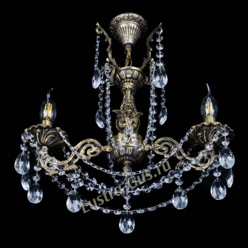 Бронзовая люстра Ариадна №2 Журавлик в Симферополе Гусь Хрустальный