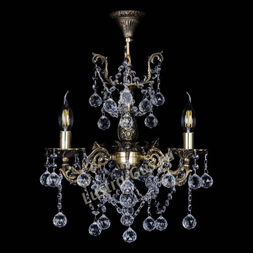 Бронзовая люстра Ариадна №3 Шар в Симферополе Гусь Хрустальный