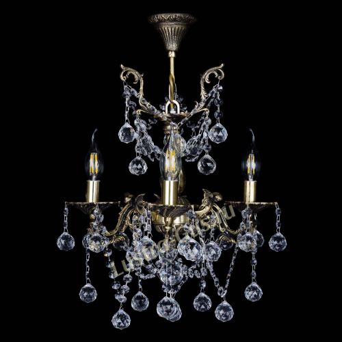 Бронзовая люстра Ариадна №3 Шар в Симферополе Гусь Хрустальный