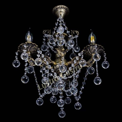 Бронзовая люстра Ариадна №3 Шар в Симферополе Гусь Хрустальный