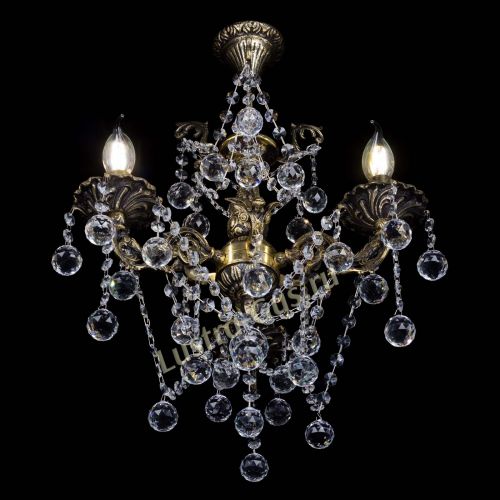 Бронзовая люстра Ариадна №3 Шар в Симферополе Гусь Хрустальный