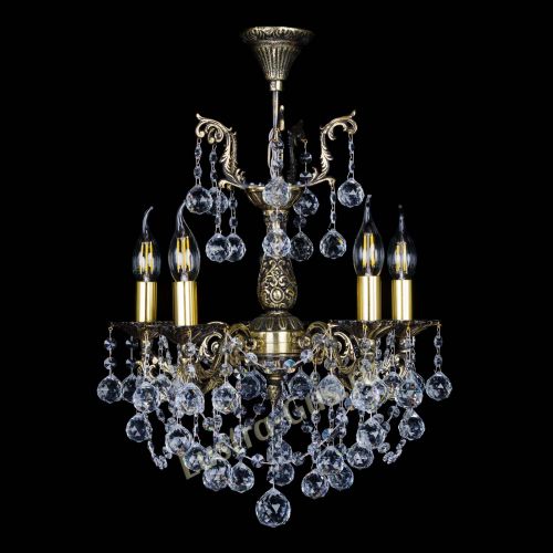Бронзовая люстра Ариадна №5 Шар в Симферополе Гусь Хрустальный