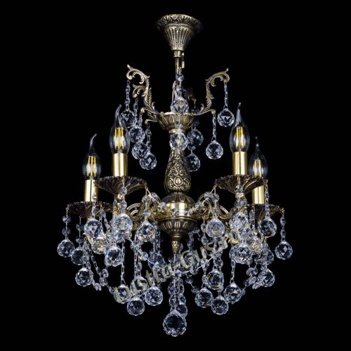 Бронзовая люстра Ариадна №5 Шар в Симферополе Гусь Хрустальный