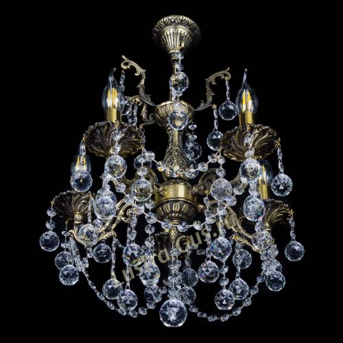 Бронзовая люстра Ариадна №5 Шар в Симферополе Гусь Хрустальный