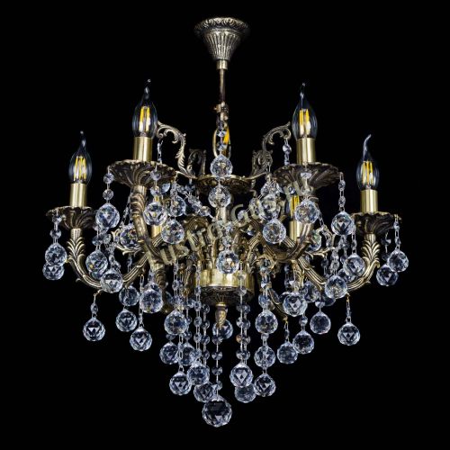 Бронзовая люстра Артемида №6 шар в Симферополе Гусь Хрустальный