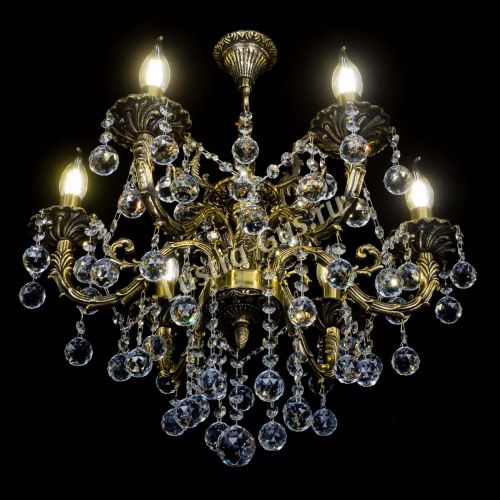 Бронзовая люстра Артемида №6 шар в Симферополе Гусь Хрустальный