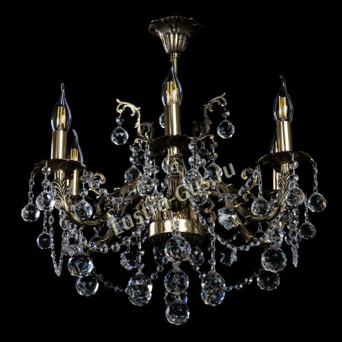 Бронзовая люстра Артемида шар в Симферополе Гусь Хрустальный